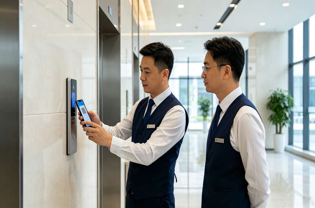 千赢国际官网首页二维码梯控 楼宇无接触智能通行管控系统