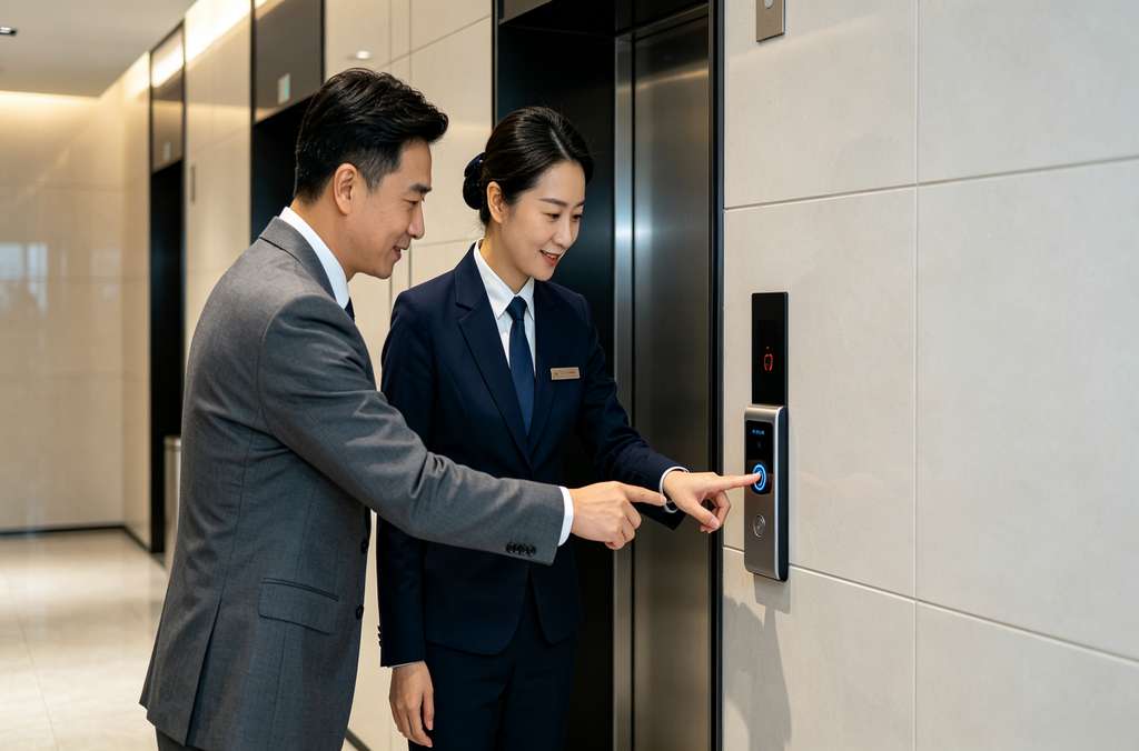 千赢国际官网首页电梯指纹梯控 无接触智能乘梯安防系统
