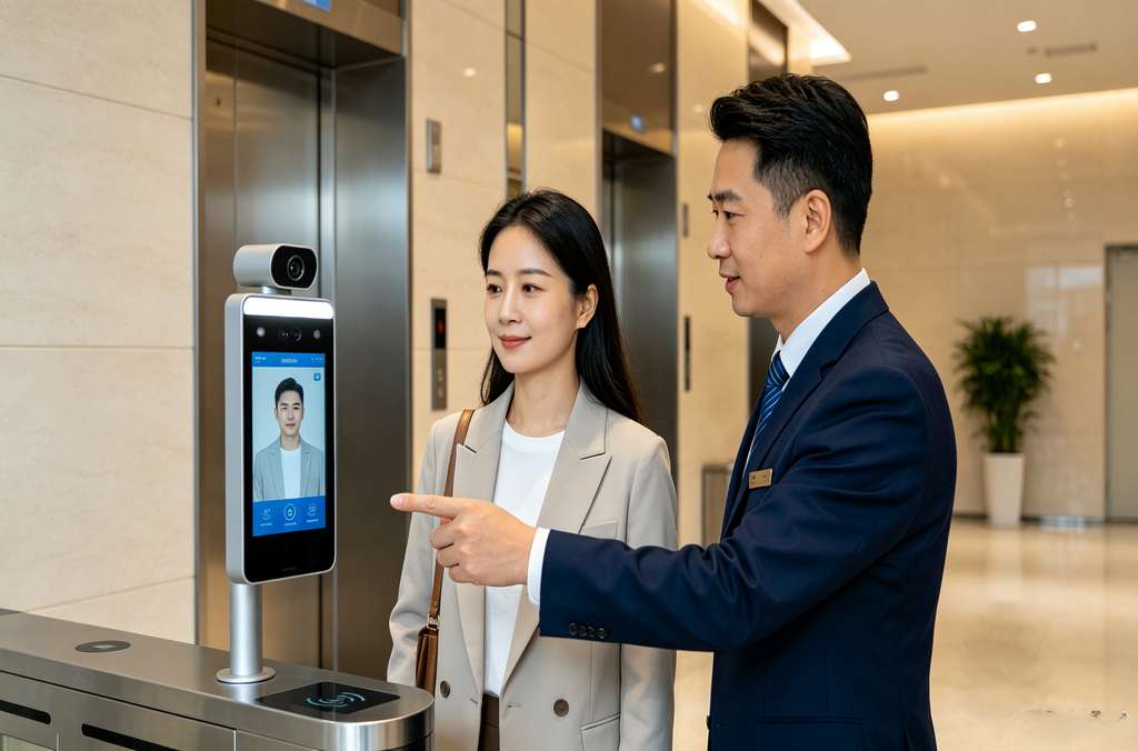 千赢国际官网首页人脸识别梯控设备 楼宇无感智能通行设备